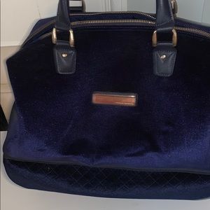 Blue velvet weekender